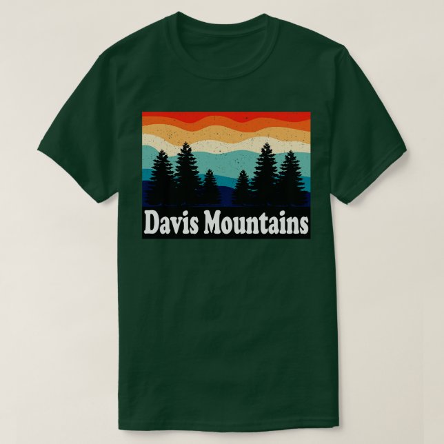 Davis Mountains Staat Park Texas Retro T-Shirt (Design vorne)