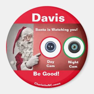 DAVIS Santa beobachtet Magnet