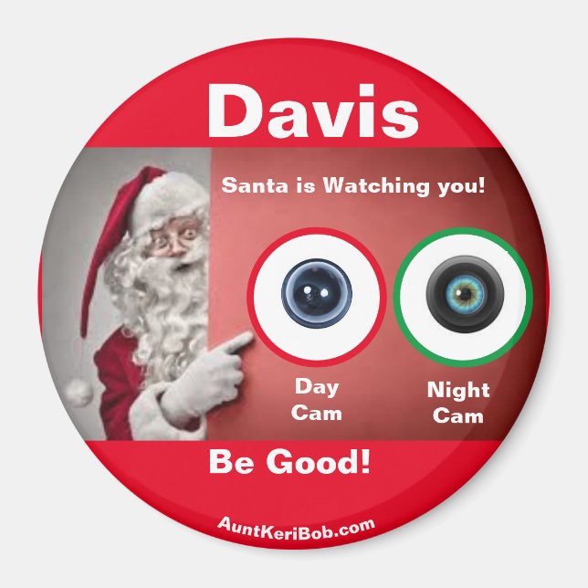 Davis Santa beobachtet Magnet (Vorne)