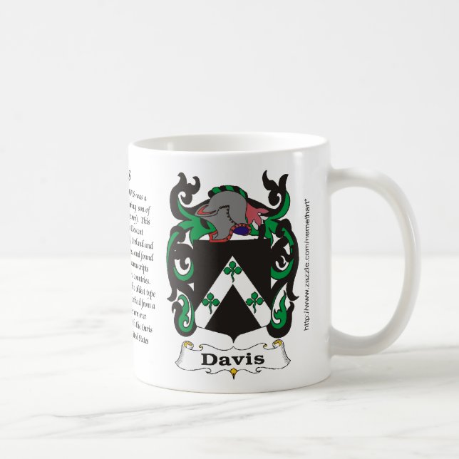 Davis, Ursprung, Bedeutung und das Wappen Kaffeetasse (Rechts)