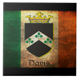 Davis Wappen Irish Flag Fliese