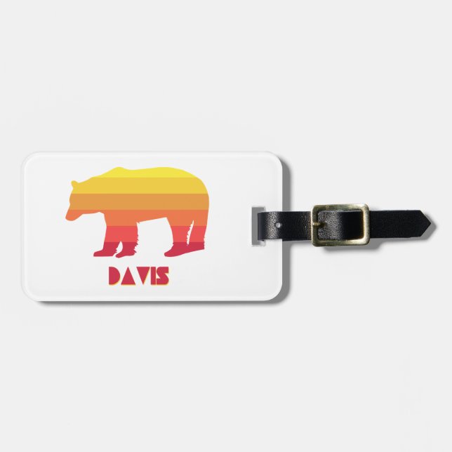 Davis West Virginia Rainbow Bear Gepäckanhänger (Vorderseite horizontal)