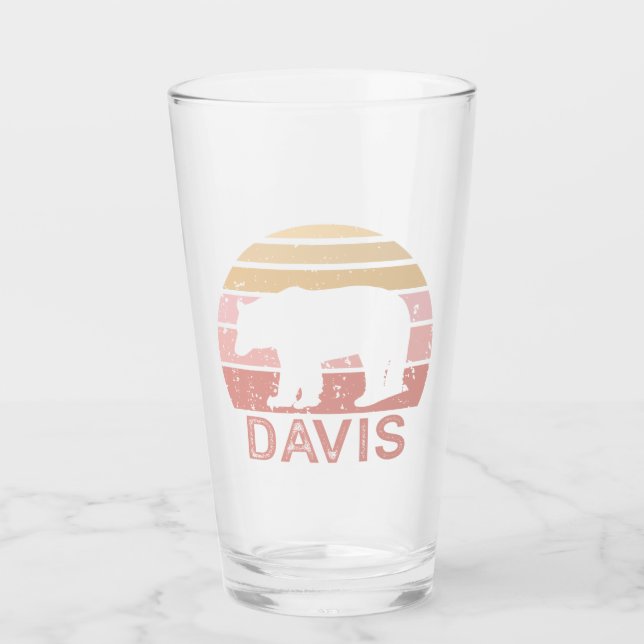 Davis West Virginia Retro Bear Glas (Vorderseite)