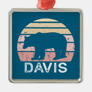 Davis West Virginia Retro Bear Ornament Aus Metall
