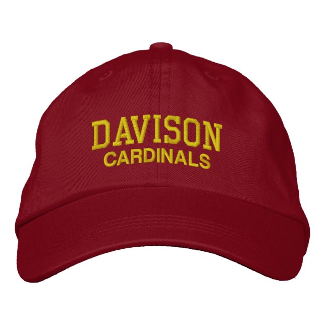 Davison Michigan High School Baseball Hat Bestickte Baseballkappe (Vorderseite)