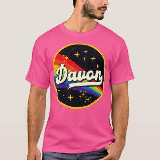 Davon Rainbow in Space Vintag Style T-Shirt