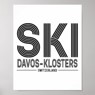 Davos Klosters Ski Resort Schweizer Alpen Skigebie Poster