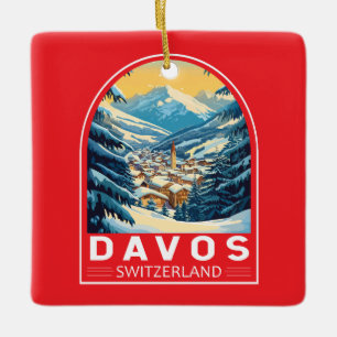 Davos Schweiz Reisen Keramikornament