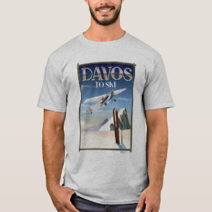 Davos Schweiz Reiseplakat T-Shirt