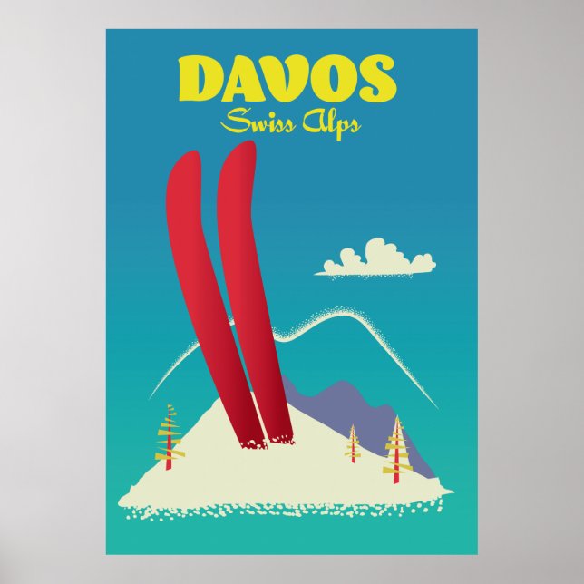 Davos Schweizer Alpen Poster (Vorne)