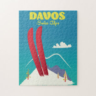 Davos Schweizer Alpen Puzzle