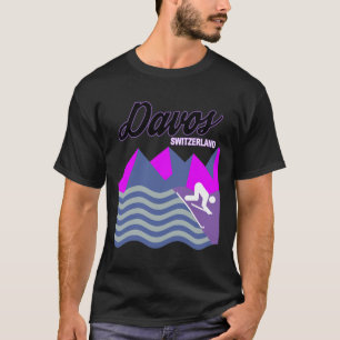 Davos Schweizer Alpen Schweiz Skigebiet Snowboardg T-Shirt