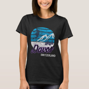 Davos Schweizer Alpen Schweiz Skigebiet Snowboardg T-Shirt