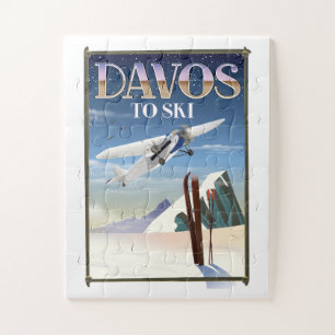 Davos Switzerland Reiseplakat Puzzle