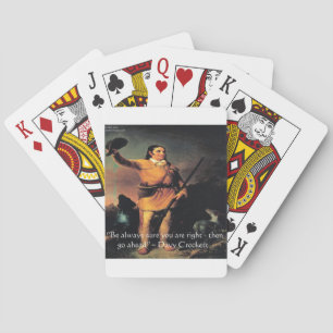Davy Crocket "Go Ahead"-Weisheitszettel Spielkarten