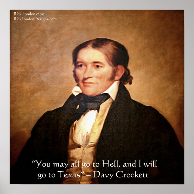 Davy Crockett "Going to Texas" Poster (Vorne)