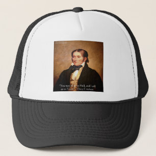 Davy Crockett "Going to Texas" Spaß Zitat Truckerkappe