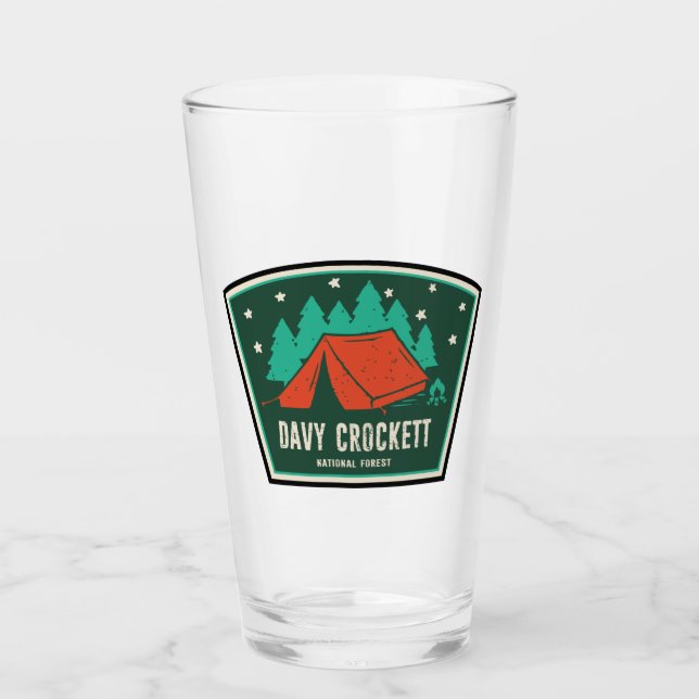Davy Crockett National Forest Camping Glas (Vorderseite)