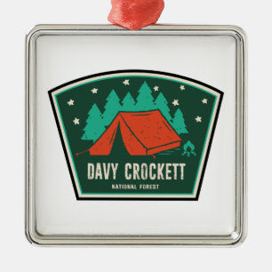 Davy Crockett National Forest Camping Ornament Aus Metall