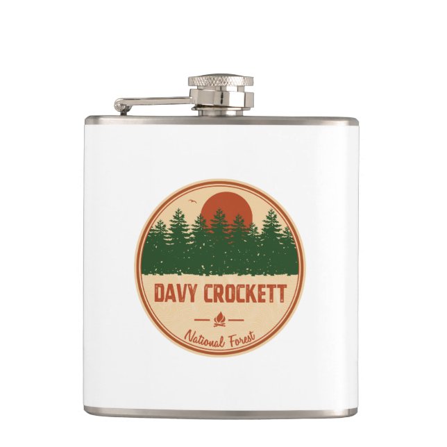 Davy Crockett National Forest Flachmann (Vorderseite)