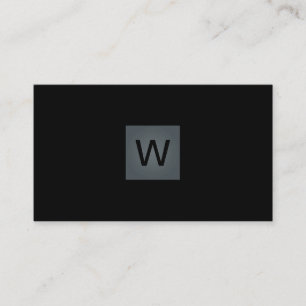 Davy Grey Monogram Quadrat Visitenkarte