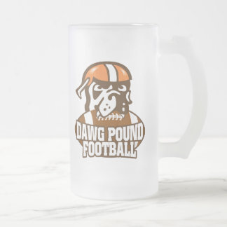 Dawg Pfund-Fußball-Tasse Mattglas Bierglas