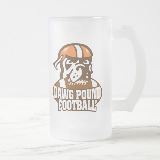 Dawg Pfund-Fußball-Tasse Mattglas Bierglas (Rechts)