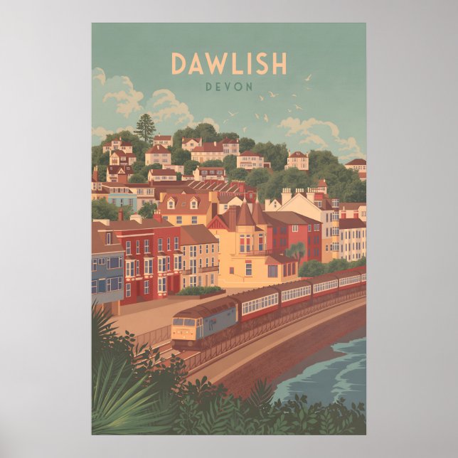 Dawlish Devon Seaside Travel Poster (Vorne)