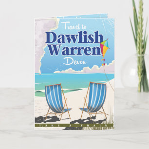 Dawlish Warren Devon Vintages Zugposter Feiertagskarte
