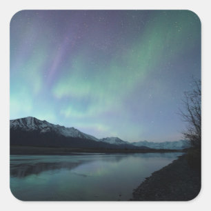 Dawn Aurora Quadratischer Aufkleber