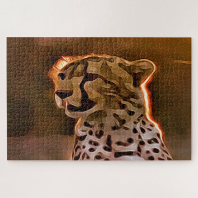 Dawn Breaking on Cheetah Puzzle (Horizontal)