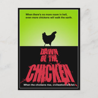 DAWN DER CHICKEN POSTKARTE