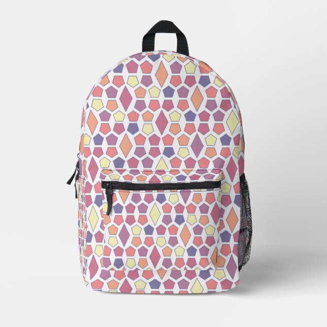 Dawn Hexagon Pattern Bedruckter Rucksack (Vorderseite)