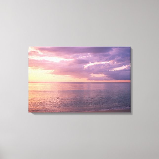 Dawn trifft Strand Leinwanddruck (Vorderseite)