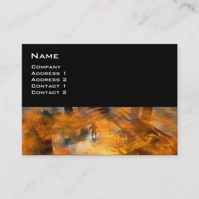 DAWNING DARK / ALIEN WORLDS Science Fiction Visitenkarte (Vorderseite)