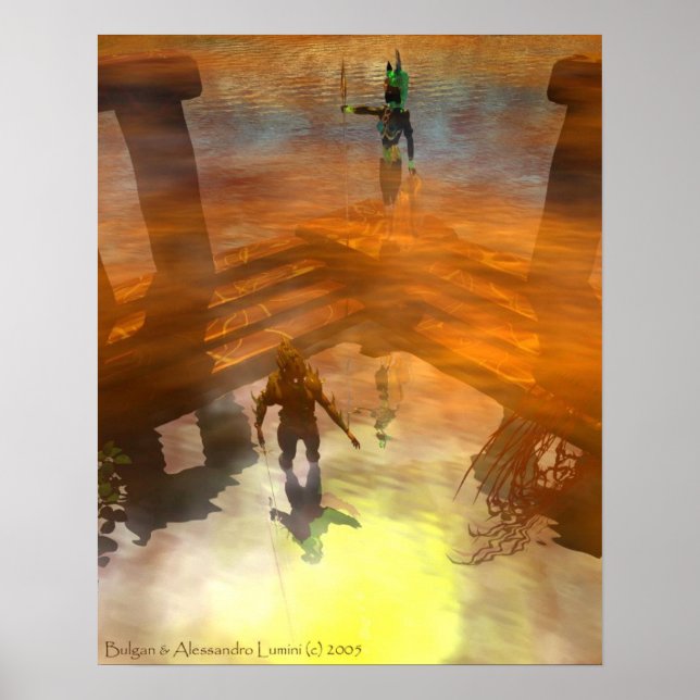 DAWNING DARK /TEMPLE WASSERHYPERION SCI Fi Poster (Vorne)