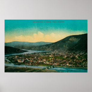 Dawson, Alaska Yukon Territory Town View Poster