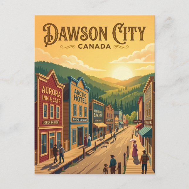 Dawson City Kanada Postkarte (Vorderseite)