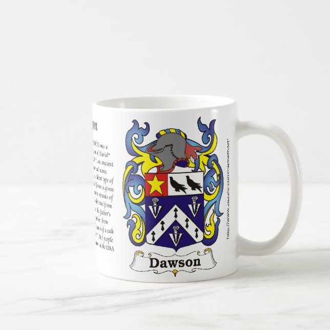 Dawson-Familien-Wappen Tasse (Rechts)