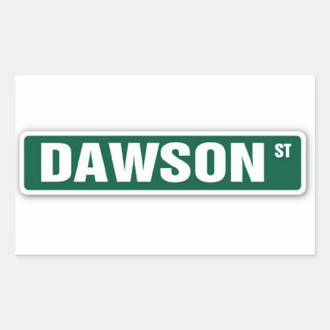 Dawson Street Name Sticker (Vorderseite)