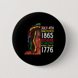 Day Ancestors Free 1776 Juli 4. Schwarzes Afrika Button