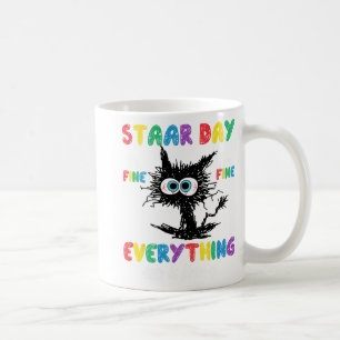 Day Black Cat Teacher Student Kids Staar Testing D Kaffeetasse