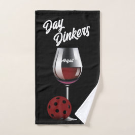 Day Dinkers Pickleball Team Name Red Wine Handtuch