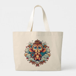 Day Dreaming Monkey No. 2 - Tote Bag Jumbo Stoffbeutel