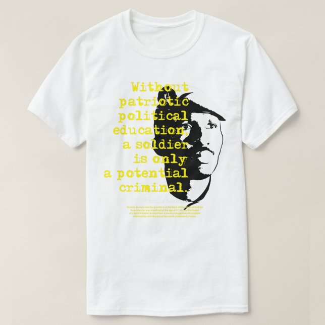 Day Gifts President Thomas Of Burkina Sankara Faso T-Shirt (Design vorne)