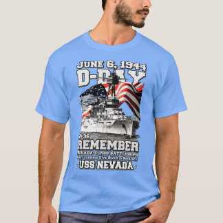Day Landing Denken Sie an die USS Nevada BB36 Vete T-Shirt