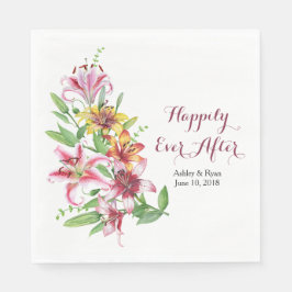Day Lily Tiger Lily Personalisiert Wedding Serviette