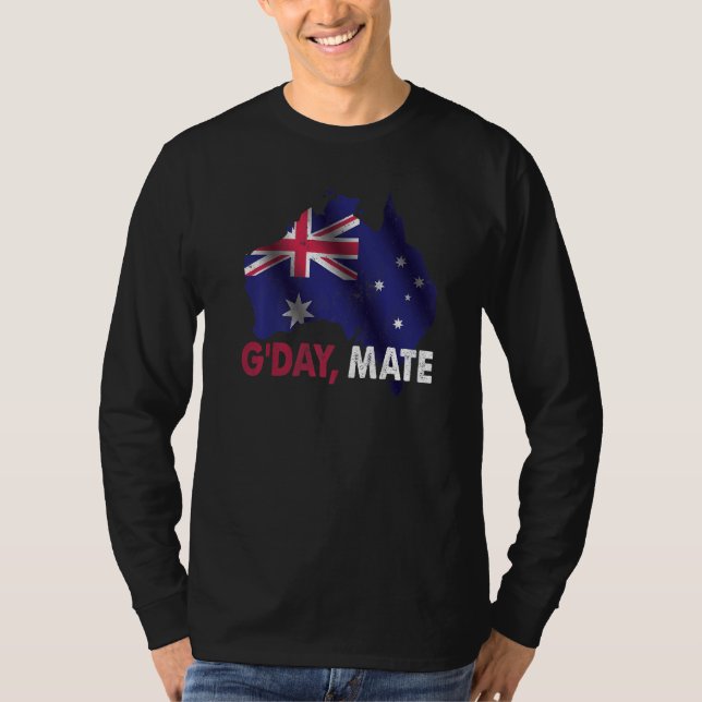 Day Mate Good Australian Land Map Flag Australien T-Shirt (Vorderseite)
