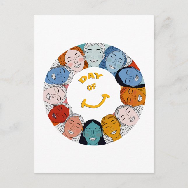 Day of Happiness  Postkarte (Vorderseite)