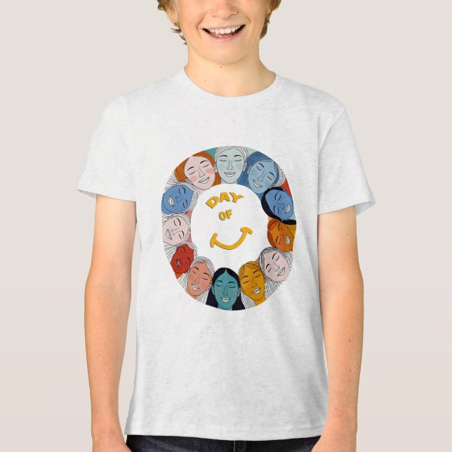 Day of Happiness  Tri-Blend Shirt (Vorderseite)